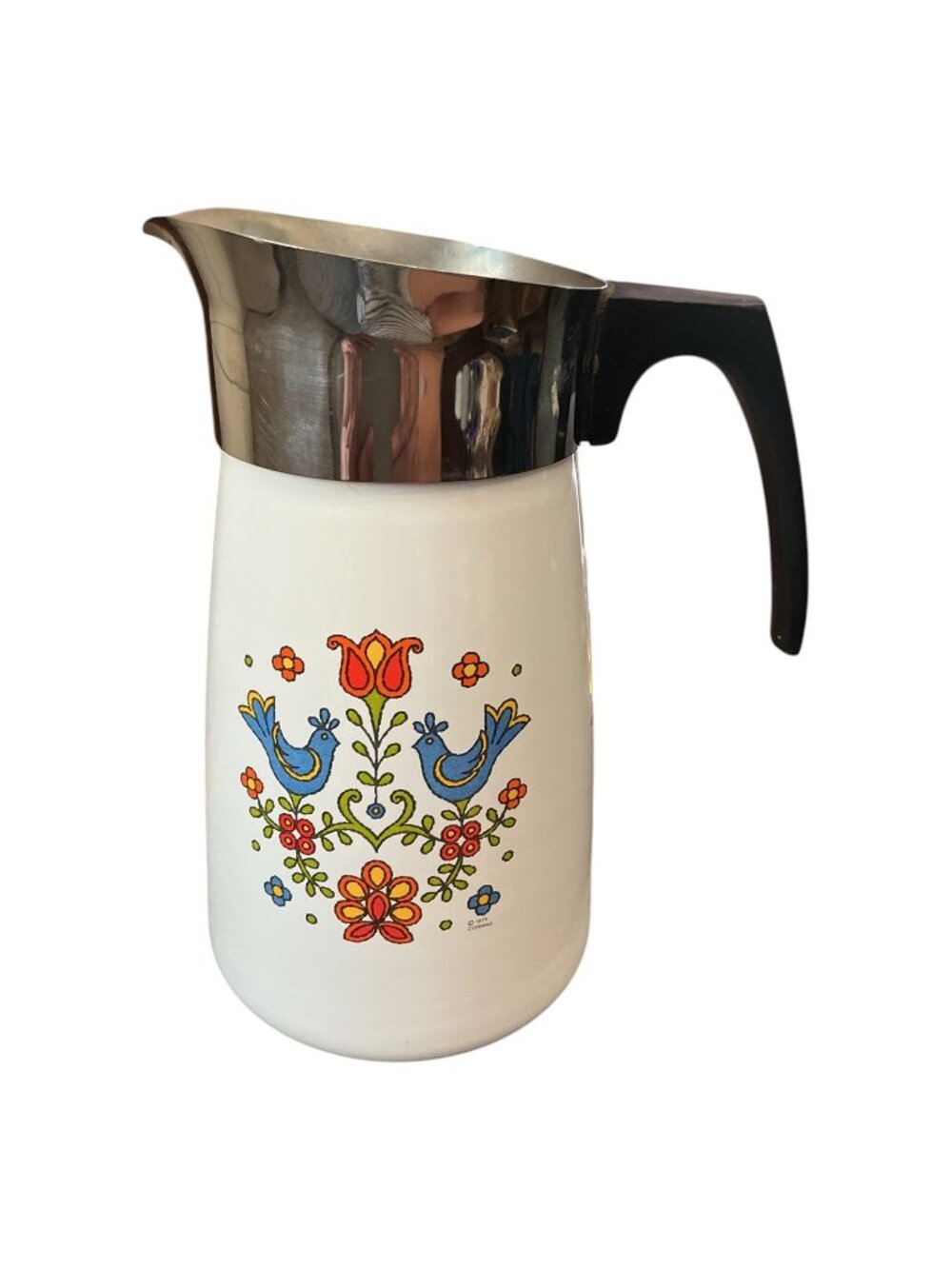 Corning Ware Friendship Birds Coffee Percolator 10-Cup Vintage 1971  READ